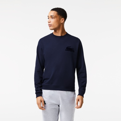 라코스테 Lacoste Mens Cotton Fleece Lounge Sweatshirt