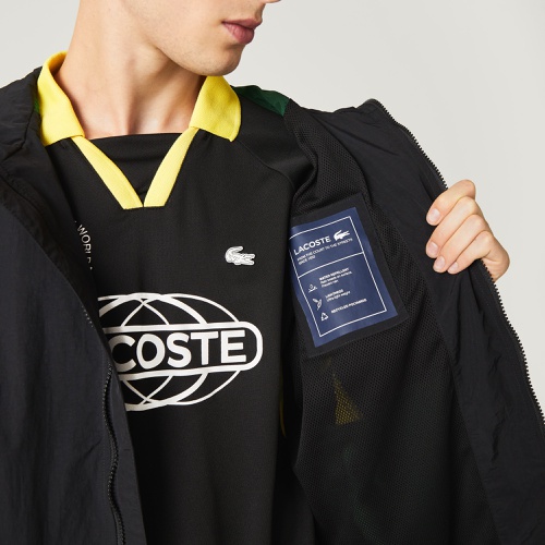 라코스테 Lacoste Mens Heritage Color-Block Nylon Jacket