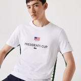 Menu2019s Presidents Cup Lacoste SPORT American Flag T-Shirt