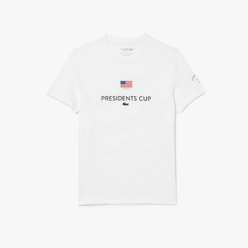 라코스테 Menu2019s Presidents Cup Lacoste SPORT American Flag T-Shirt