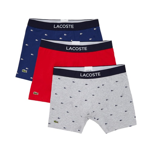라코스테 Lacoste Boxer Briefs 3-Pack Casual Lifestyle All Over Print Croc