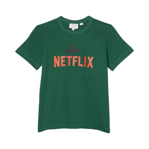 라코스테 Lacoste Kids Short Sleeve Netflix Graphic T-Shirt (Toddler/Little Kids/Big Kids)