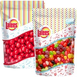 Lalees Cherry Fruit Sours - Jelly Beans - Easter Candy - Bulk Chewy Candy - 2 Pack of 1 Pound Each