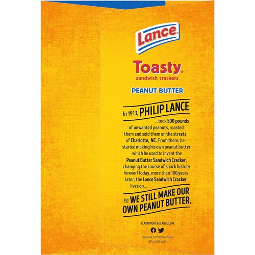  Lance Toasty and Toastchee Assorted Sandwich Crackers, 40 Count