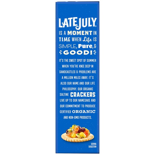  Late July Organic Round Saltine Crackers, 6-Ounce Boxes (Pack of 12)