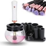 Lermity Makeup Brush Cleaner Dryer Machine With 8 Rubber Collars Brush Spinner Makeup Tools