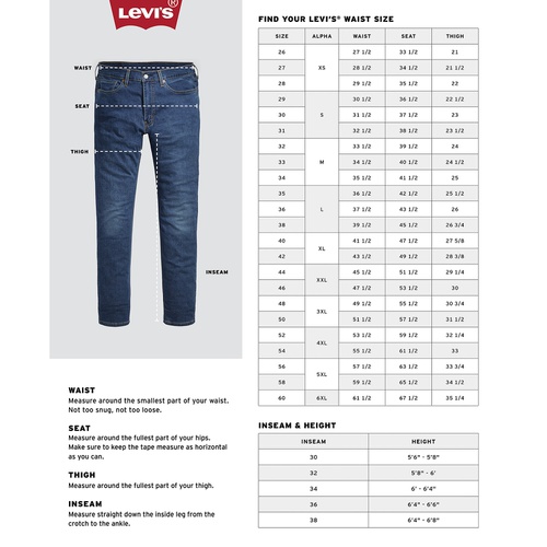 리바이스 Mens Big & Tall 501 Original Shrink to Fit Jeans