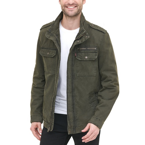 리바이스 Mens Cotton Zip-Front Jacket