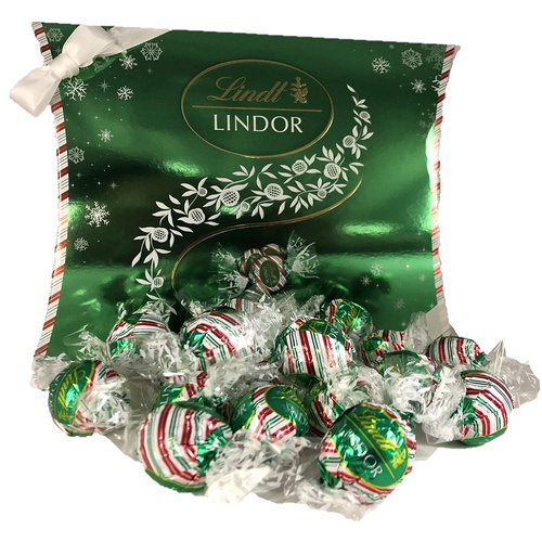  Lindt Lindor Peppermint Cookie Milk Chocolate Truffles Holiday Gift Box