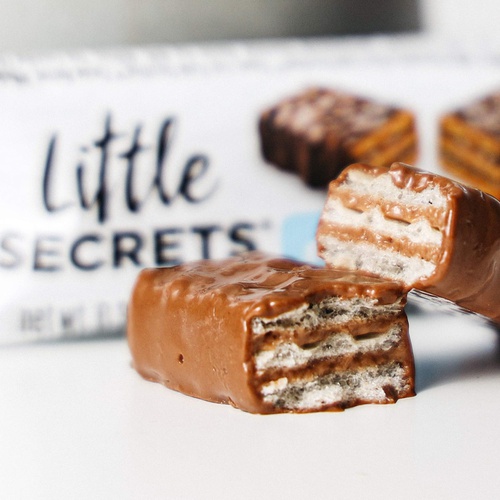  Little Secrets Dark Chocolate & Sea Salt Crispy Mini Wafers | No Artificial Flavors, Corn Syrup or Hydrogenated Oils | Fair Trade Certified & All Natural | 25ct Individually Wrappe