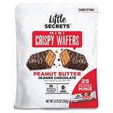 Little Secrets Dark Chocolate & Peanut Butter Crispy Mini Wafers | No Artificial Flavors, Corn Syrup or Hydrogenated Oils | Fair Trade Certified & All Natural | 25ct Individually W