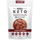 Low Karb NuTrail - Keto Glazed Nuts Snack - Delicious Healthy Nut Mix - Only 1 Net Carb Per Serving - Keto Snacks & Low Carb Food (10 oz) (Glazed Pecans)