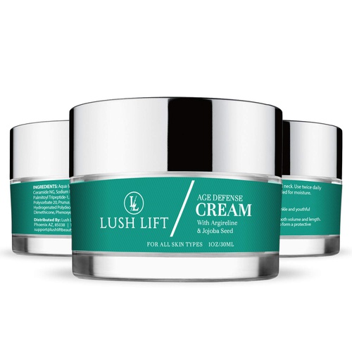  Lush Lift - Age Defense Cream - Anti-Aging Skincare for Fine Lines and Wrinkles - Collagen Production