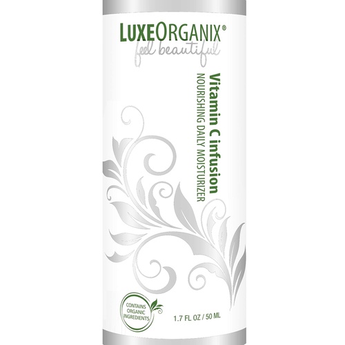  LuxeOrganix Vitamin C Moisturizer for Face: Organic Anti Aging Skin Tightening Cream for Face and Neck. Facial Moisturizer for Women Helps Reduce Appearance of Wrinkles, Brown Spots and Dark S
