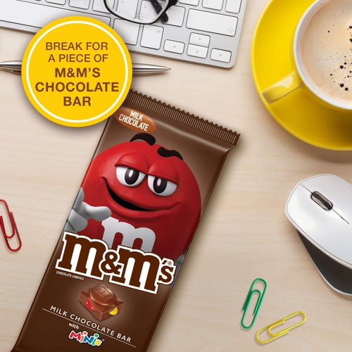  M&MS MINIS Milk Chocolate Candy Bar, 4-Ounce Bar (Pack of 12)