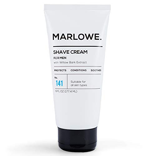  MARLOWE. M BLEND MARLOWE. Shave Cream with Shea Butter & Coconut Oil No. 141 6 oz | Natural Shaving Better than Gel | Men and Women | Light Citrus Scent | Best for a Close Shave | Sensitive Skin Ap