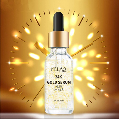  MELAO 24 K Gold Face Foil Serum Moisturizing Firming Essence for Anti-Wrinkle Anti-Aging and Reducing Fine Line+ Improving Skin Tone