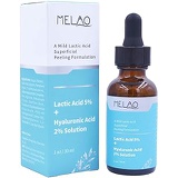 MELAO Face Lactic Acid Serum with 2% Hyaluronic Acid Seperficial Gentle Peeling Essence For Moisturizing Exfoliating Enhancing Skin Elasticity & Smoothing Skin