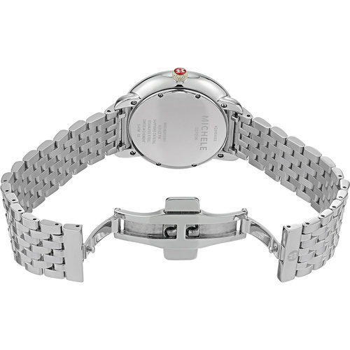  MICHELE Womens Serein Stainless Steel Swiss-Quartz Watch with Stainless-Steel Strap, Silver, 16 (Model: MWW21B000030)