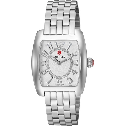  MICHELE Womens Urban Mini Stainless Steel Swiss-Quartz Watch with Stainless-Steel Strap, Silver, 16 (Model: MWW02A000585)