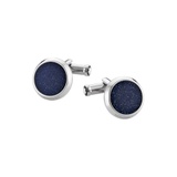 MONTBLANC Cuff links, stainless steel, glass inlay
