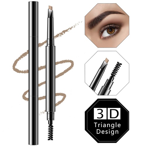  Maitys 2 Pieces Eyebrow Pencil Long Lasting Eyebrow Pencil with Brush, Waterproof Brow Pencil Retractable Brow Pencil Sweat-proof Smudge-Proof Eye Brow Makeup Kit for Makeup (Dark Brown)