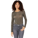 Majestic Filatures Lyocell Cashmere Stretch Cheetah Long Sleeve Crew Neck