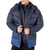 Marc New York by Andrew Marc Mens Dovers Mid Length Down Jacket with Removable Hood