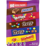 Mars SNICKERS, M&MS Milk Chocolate, M&MS Caramel, SKITTLES & STARBURST Assorted Candy Variety Mix, 45.69-Ounce Bag, 90 Pieces