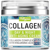 Maryann Organics Collagen Cream - Anti Aging Face Moisturizer - Day & Night - Made in USA - Natural Formula with Hyaluronic Acid & Vitamin C - Firming Cream to Smooth Wrinkles & Fi