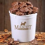 Mascot Pecan Shelling Company Mascot Nut Candy Since 1955 - Pecan Clusters Smooth Milk Chocolate, Caramel, and Pecans 2 Pounds - Individually wrapped - Gift Box and Resealable Tub