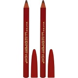 Maybelline New York Makeup Expert Wear Twin Eyebrow Pencils and Eyeliner Pencils, Light Brown Shade, 2 Count (Pack of 1)