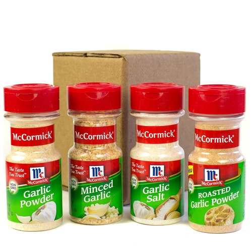  McCormick Garlic Spice Variety Pack (Garlic Powder, Minced Garlic, Roasted Garlic Powder, Garlic Salt), 4 Count
