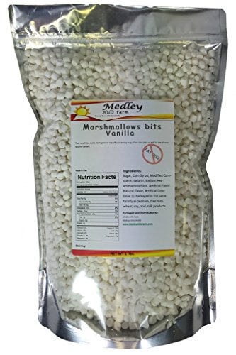Medley Hills Farm Fat Free Marshmallow bits Vanilla Flavor Dehydrated Marshmallows 1 lb