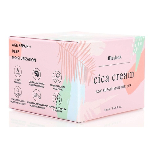  Meebak Cica Face Moisturizer for Women, Soothing Anti-Aging, Anti-Wrinkles Natural Cica Cream, 1.7 oz