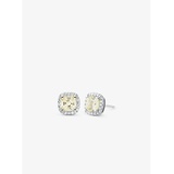 Michael Kors Sterling Silver Pave Halo Stud Earrings