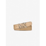 Michael Kors Mens Logo Buckle Leather Belt