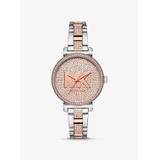 Michael Kors Sofie Pave Two-Tone Logo Watch
