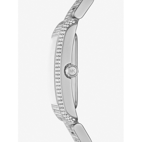 마이클코어스 Michael Kors Oversized Emery Pave Silver-Tone Watch