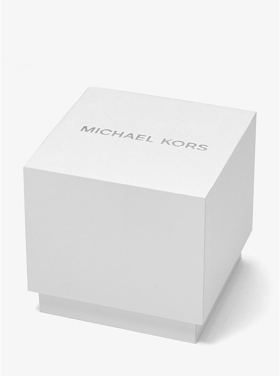 마이클코어스 Michael Kors Oversized Lennox Pave Gold-Tone and Silicone Watch