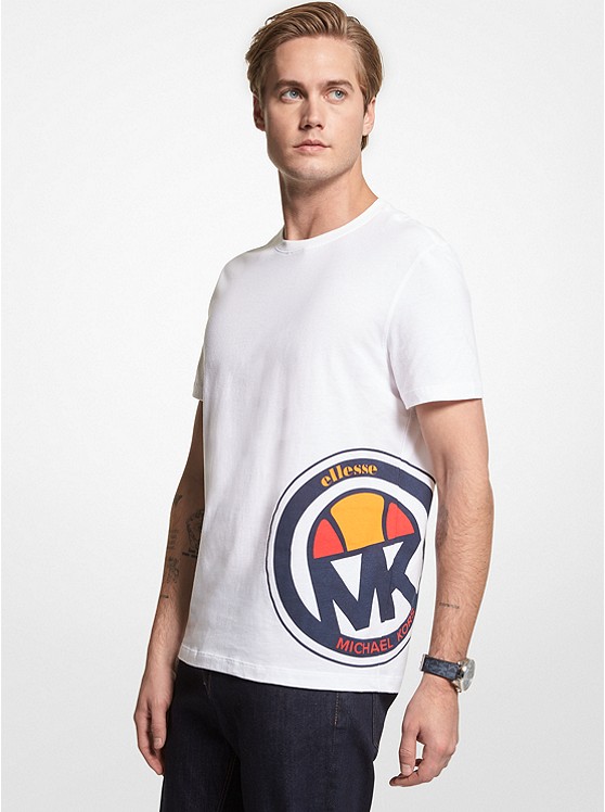 Michael Kors Mens MK X ellesse Logo Cotton T-Shirt