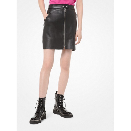마이클코어스 MICHAEL Michael Kors Leather Moto Skirt