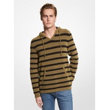 Michael Kors Mens Striped Textured Stretch Cotton Hoodie