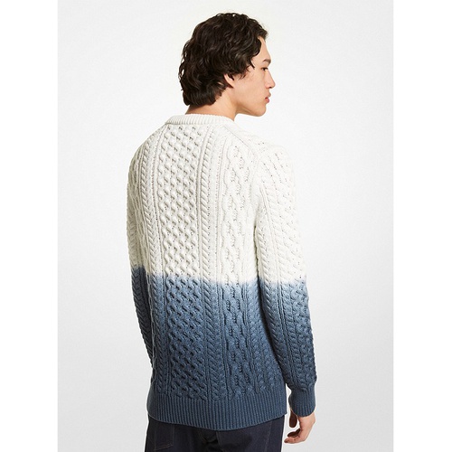 마이클코어스 Michael Kors Mens Ombre Cable Cotton Blend Sweater