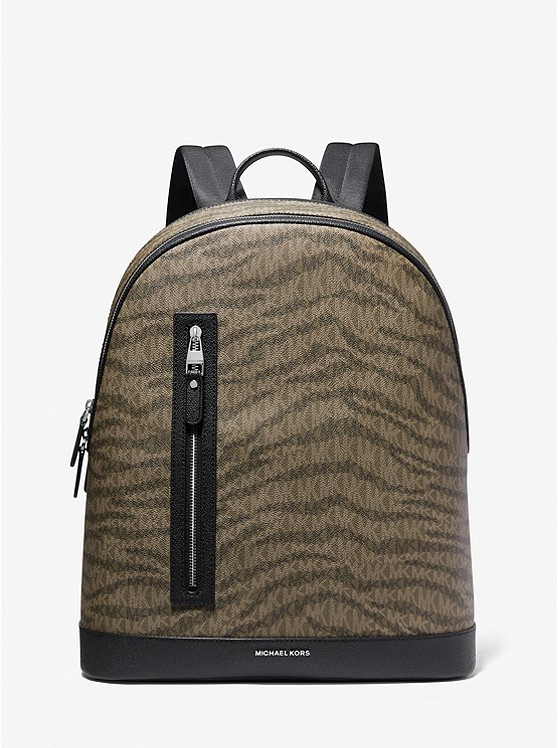 Michael Kors Mens Hudson Slim Animal Print Logo Backpack