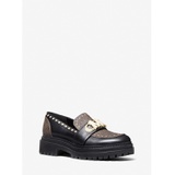 MICHAEL Michael Kors Parker Studded Leather and Logo Loafer