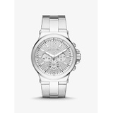 Michael Kors Oversized Dylan Pave Silver-Tone Watch