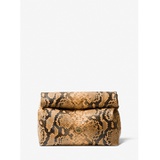 Michael Kors Collection Monogramme Python Embossed Lunch Bag Clutch