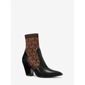 MICHAEL Michael Kors Dover Logo Stretch Knit and Leather Ankle Boot