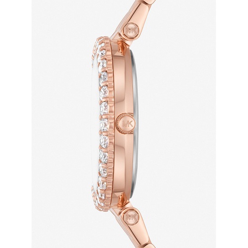 마이클코어스 Michael Kors Mini Darci Pave Rose Gold-Tone Watch and Bracelet Gift Set